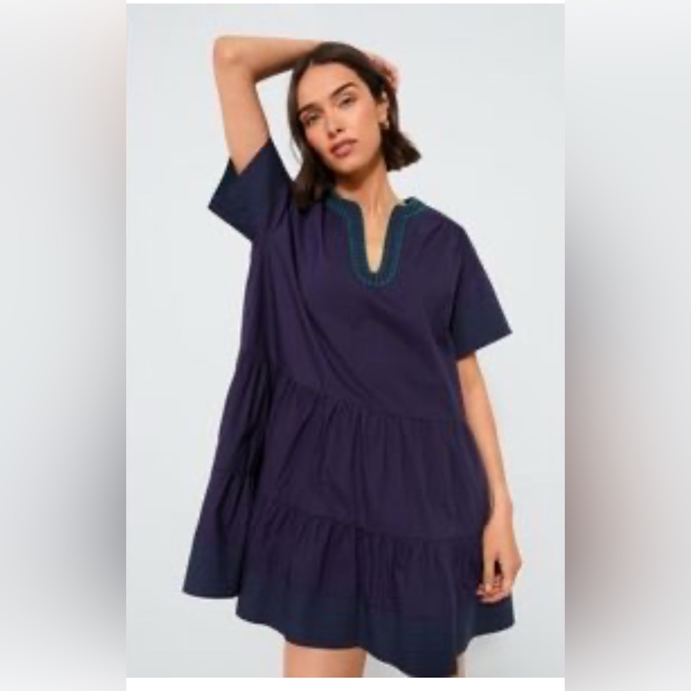Pomander Place Navy Kensley Dress NWT